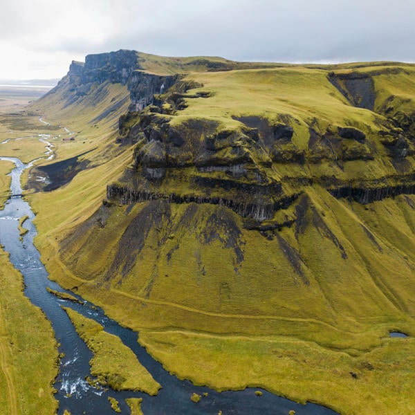 Green Mountain With River